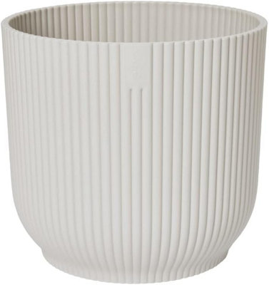 11cm Vibes Fold Round Flower Pot - White