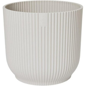 11cm Vibes Fold Round Flower Pot - White