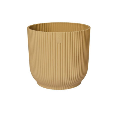 11cm Vibes Fold Round Flower Pot - Yellow