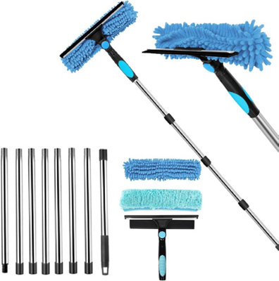 11FT 3 3m telescopic window squeegee cleaner with long handle 2 in 1 ...