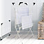 11m 3 Tier Clothes Towel Airer Laundry Dryer Concertina Indoor Outdoor Patio 133Cm