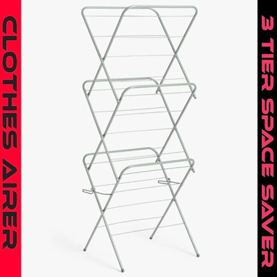 11m 3 Tier Clothes Towel Airer Laundry Dryer Rack Drying Indoor Outdoor Patio