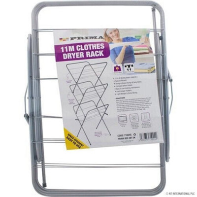 11m 3 Tier Clothes Towel Airer Laundry Dryer Rack Drying Indoor Outdoor Patio
