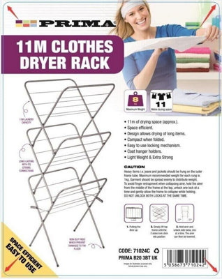 11m 3 Tier Clothes Towel Airer Laundry Dryer Rack Drying Indoor Outdoor Patio - 3
