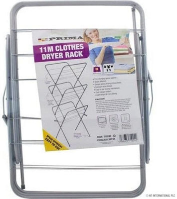 11m 3 Tier Clothes Towel Airer Laundry Dryer Rack Drying Indoor Outdoor Patio - 5