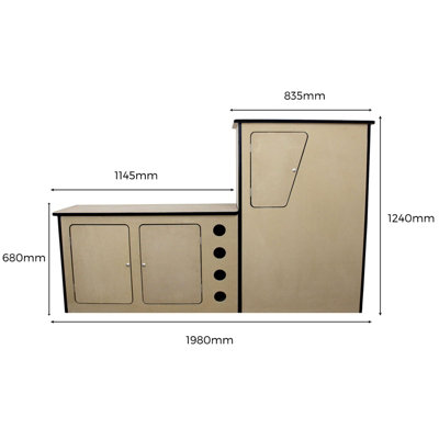 11m2 Van Lining Carpet Silver Grey - Camper Motor Home Kitchen Unit - 9