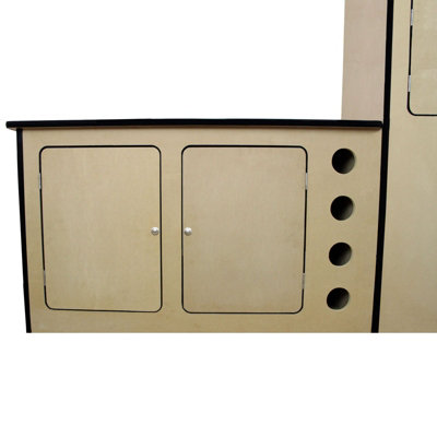 11m2 Van Lining Carpet Super Stretch Kit Anthracite Dark Grey with Camper Motor Home Kitchen Unit - 8