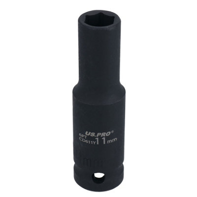 11mm 1/2in Drive Deep Metric Impact Impacted Socket 6 Sided Single Hex