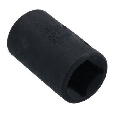 11mm 3/8in Drive Shallow Stubby Metric Impacted Socket 6 Sided Single Hex