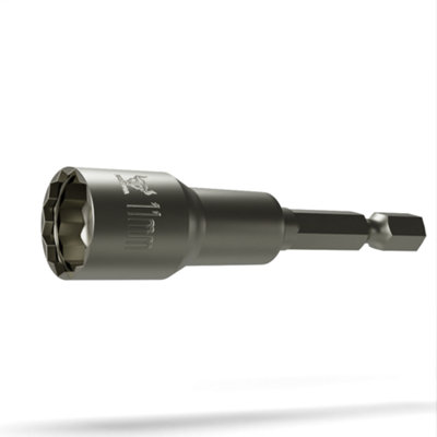 11mm Bi-Hex Nut Driver - 65mm Long with 1/4" Hexagon Drive Suitable for Cladding and Roofing (Pack of 2) - 3