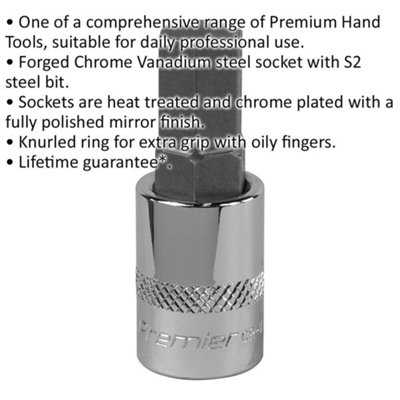 11mm Forged Hex Socket Bit Durable Chrome Vanadium Tool for Professional Use