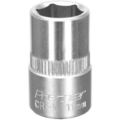 11mm Steel Drive Socket 3/8" Square Drive Chrome Vanadium