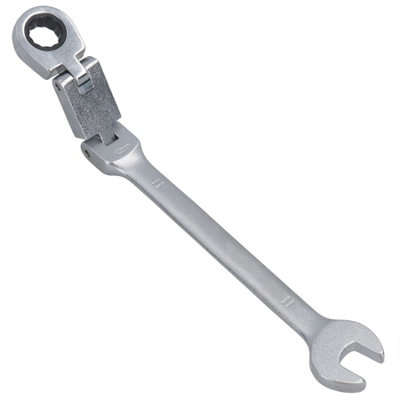 11mm Metric Double Jointed Flexi Ratchet Combination Spanner Wrench 72 Teeth