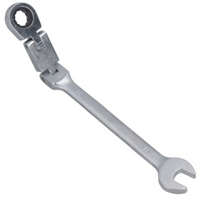 11mm Metric Double Jointed Flexi Ratchet Combination Spanner Wrench 72 Teeth