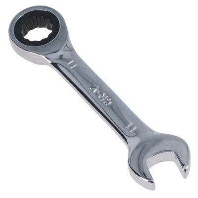 11mm Stubby Ratchet Combination Spanner Metric Wrench 72 Teeth SPN04