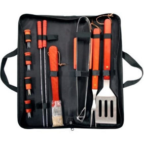 11pc Bbq Cooking Tool Set With Carry Bag Stainless Steel Utensils