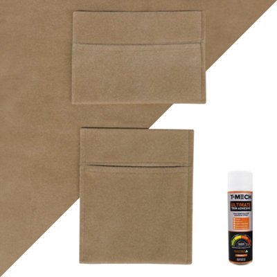 11SQM Van Lining, Storage Pouches & Adhesive Glue - Beige