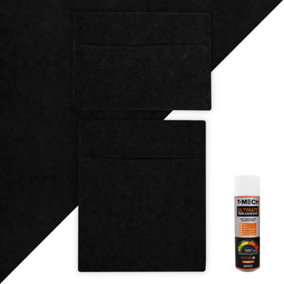 11SQM Van Lining, Storage Pouches & Adhesive Glue - Black