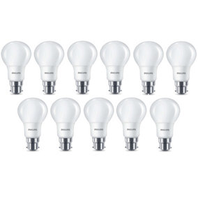 11x Philips LED Frosted B22 60w Warm White Bayonet Cap Light Bulbs Lamp 806 Lm