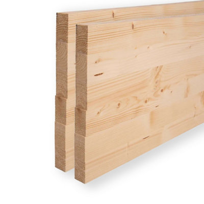 11x1 Inch Spruce Planed Timber (L)1200mm (W)269 (H)21mm Pack of 2