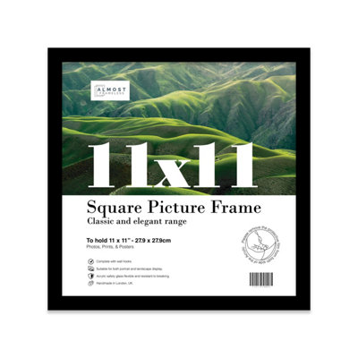 11x11 Black Picture Frame (27.9 x 27.9cm) Poster, Photo, Artwork ...