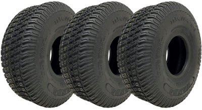 11x4.00-4 Lawn Mower Tyres 4ply Multi Turf Ride on Mower Grass Wanda (Set of 3)
