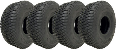 11x4.00-4 Lawn Mower Tyres 4ply Multi Turf Ride on Mower Grass Wanda (Set of 4)