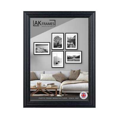 11x8.5" Classic Black Modern Picture Frame - Poster Frame for Photos, Prints and Wall Art - Elegant Home Decor