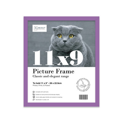 11x9 Purple Picture Frame (27.9 x 22.9cm) Poster, Photo, Artwork, Gallery Wall or Print