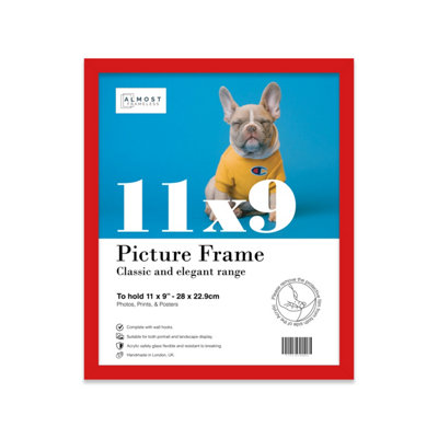 11x9 Red Picture Frame (27.9 x 22.9cm) Poster, Photo, Artwork, Gallery Wall or Print