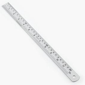 12" 30cm Metal Ruler Rule Stainless Steel Inch Measure Stainless Steel Metric