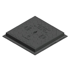 12.5 tonne Ductile Iron Heavy Duty Manhole Cover 300mm x 300mm Rapid Slide Out Clear Opening 390mm x 390mm Overall Including Frame