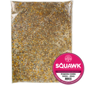 12.5kg SQUAWK Four Seasons Pigeon Corn - Deluxe Protein Rich Wild Bird Seed Food Mix
