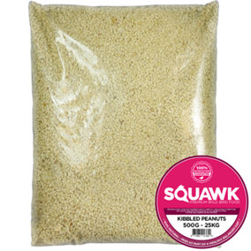 12.5kg SQUAWK Kibbled Peanuts - Premium Grade Chopped Garden Wild Birds Nut Food Mix