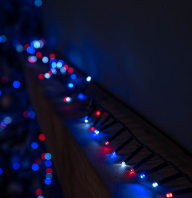 12.5m 500 LED TreeBrights Christmas String Lights with Timer in Blue ...