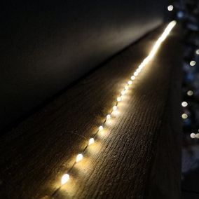 12.8m Compact MicroBrights Christmas Lights with 800 LEDs in Warm White
