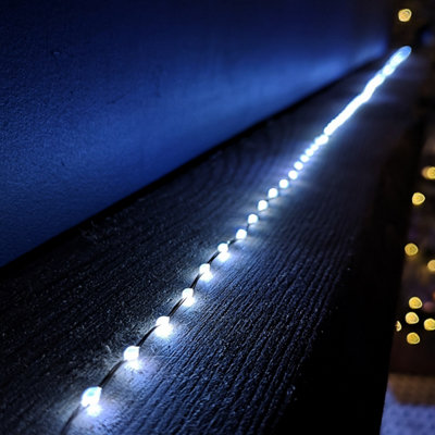 12.8m Compact MicroBrights Christmas Lights with 800 LEDs in White Price Comparisons | Compare The Build