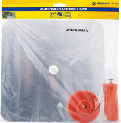 12" Aluminium Plastering Hawk Rounded Corners Hand Tools Diy For Plasterboards Construction Builders Tool 12 Inch Soft Grip Handle