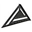 12" Aluminium Speed Square Black Measuring Rafter Roofing Triangle Joinery