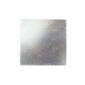12" Cake Boards Square Silver 3mm Double Thick Cards