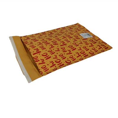 12 Christmas Padded Mailing Bags Bubble Envelopes HoHoHo Size D 20x27cm Gift Bag - 4
