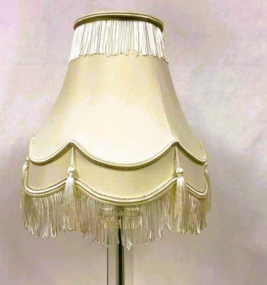 12" Cream / Ivory Fabric Dual Purpose Lampshade