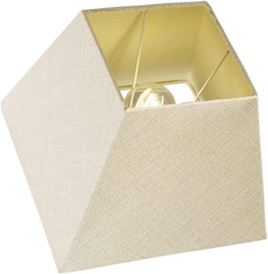 12" Empire Square Linen Lampshade - Cream
