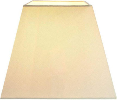 12" Empire Square Linen Lampshade - Cream - 5