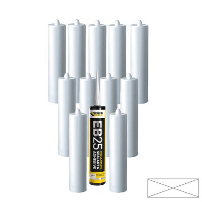 12 Everbuild EB25 Ultimate Sealant Adhesive White Sanitary Mould Resistant 300ml