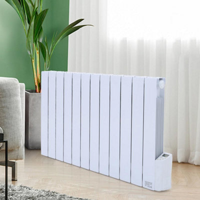 12 Fins 2000W Electric Oil Filled Radiator Space Panel Heater with LED ...
