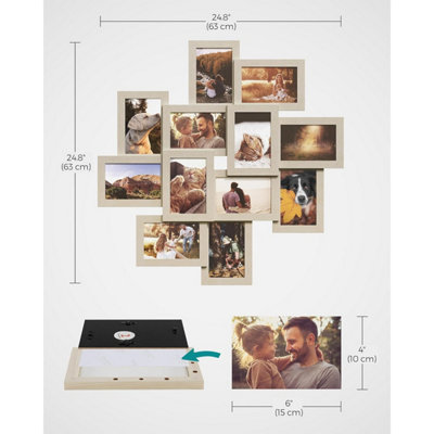 12-Frame Wall Collage, Photo Display Set for Family Pictures, Memory ...