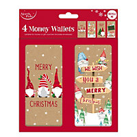 12 Gonk Christmas Money Wallets Recyclable Voucher Gift Card Wallets & Envelopes