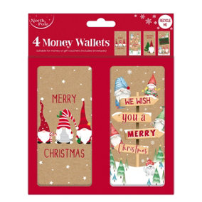 12 Gonk Christmas Money Wallets Recyclable Voucher Gift Card Wallets & Envelopes