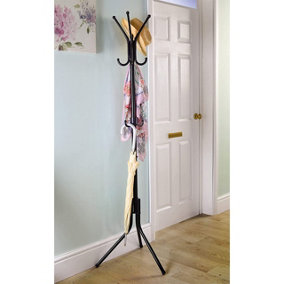 12 Hook Coat Stand - Home Hallway or Office Organiser for Holding Coats, Clothing Hats, Scarves, Bags, Umbrellas - 172 x 55cm